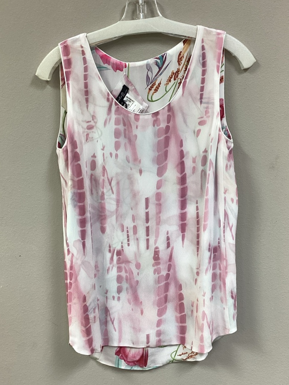 Sleeveless Reversible Pink Patterned Women's Tank Top
